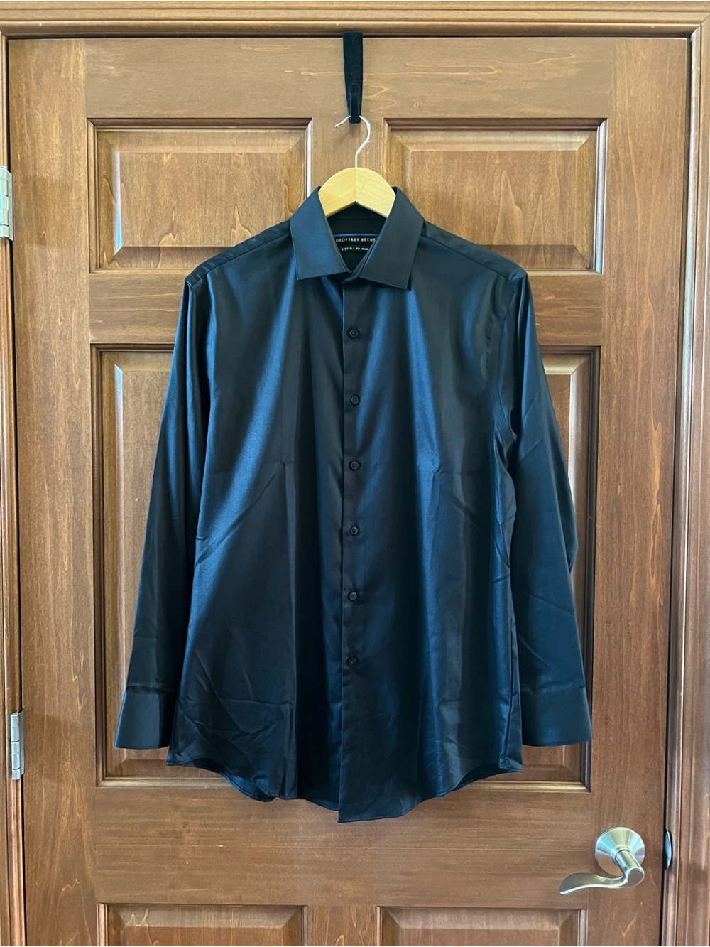 Geoffrey Beene Shirt Men’s Dress Button Down Black Size 15 1/2